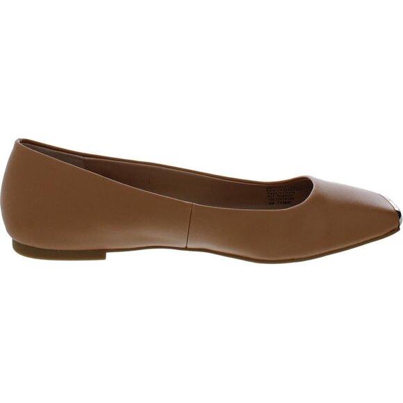 ALFANI Womens Padded Metallic Neptoon Square Toe Ballet Flats Brown Size 7M - Picture 3 of 5